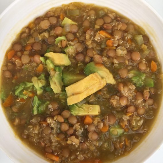 vegan gluten free lentil soup recipe at nutritionbliss.com