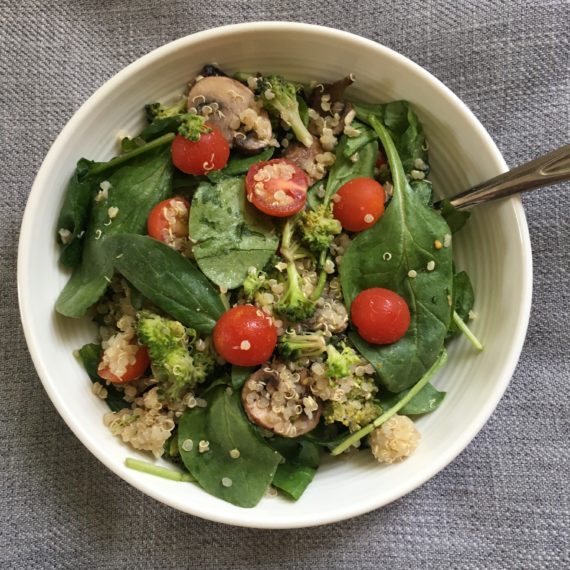 vegan quinoa side salad recipe at nutritionbliss.com